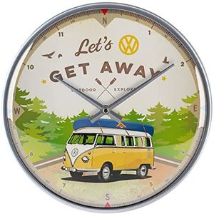 Wandklok Volkswagen Bulli Let's Get Away