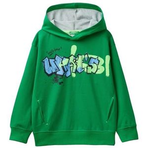United Colors of Benetton Pullover met capuchon voor kinderen en jongeren, Groen, 130