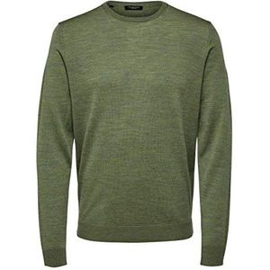 SELECTED HOMME Slhrocky Crew Neck B Noos Sweater voor heren, Spar Groen/Detail: Melange., S