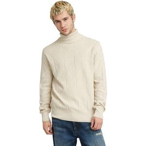 G-Star RAW Zig-zag Structure Turtle Knit, wit (Whitebait D25110-c259-1603), XXL