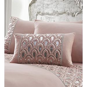 Portfolio Ritz Lovertjes Diamante Verfraaid Zilver Gevuld Bed/Sofa Accessoire 32x50cm, 1 x Boudoir Kussen