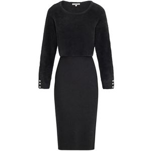 Morgan Korte vest met V-hals en lange mouwen, Beige, XS