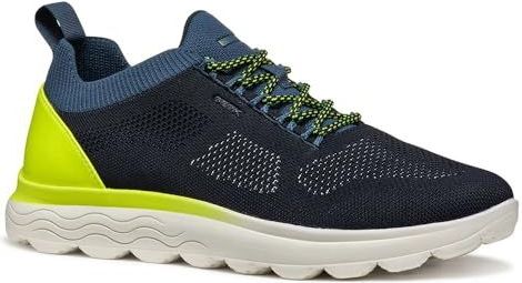 Geox - Spherica - Sneakers - Zwart - Gerecycled Breisel