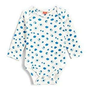 Koton Bedrukt lange mouwen bodysuit katoen trainingspak jongens, Ecru Design (03E), 0/3 mese