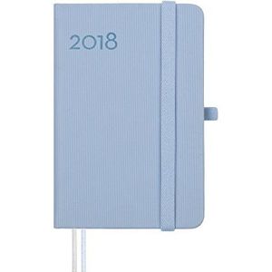 Finocam Textura agenda voor 2018, weekoverzicht, taal: Catalaans, Catalaans, 82 x 127 mm, 80 g/m² blauw