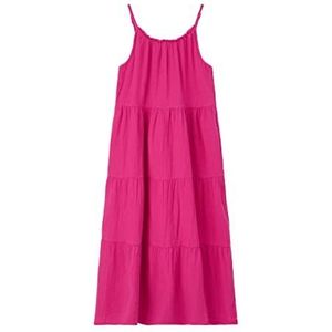 s.Oliver Junior Girls Midi-jurk in trapdesign, roze, 158, roze, 158 cm