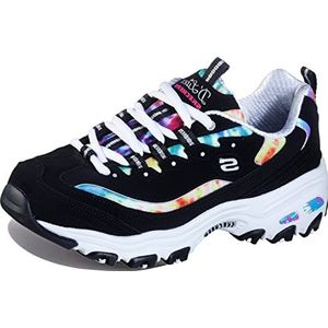 Skechers D'Lites Summer Fiesta Sneaker voor dames, Zwart Multi, 39 EU breed