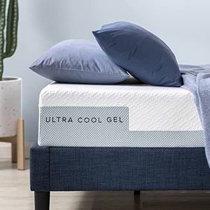 ZINUS Ultra Cool Gel matras van traagschuim, verstelbaar matras bestaande uit 7 zones, 90 x 190 cm, hoogte 20 cm, matras in een doos, Oeko-Tex, wit