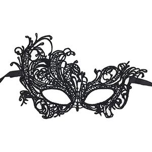 thematysÂ® Venetiaans masker, fonkelend, middernacht, zwart, voor maskerade, carnaval, kostuumfeest, verkleedkleding, Shades of Grey voor heren en dames (stijl 004)