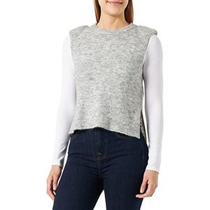 ICHI Dames pullunder, 200318/Grijs Melange, XL