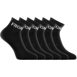 Herensokken, katoen, 6 stuks, sportsokken voor heren, duurzaam, zacht, 39/42, Wit/Zwart, 39-42 EU
