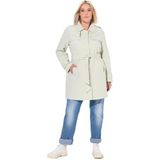 Ulla Popken - Tussenmantel - Natuurwit - Trenchcoat - A-lijn