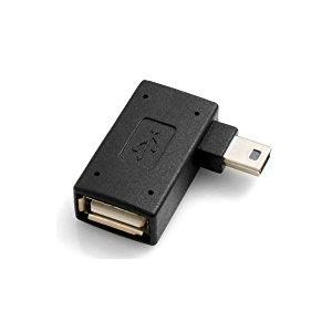 System-S USB type A aansluiting op mini USB stekker 90° OTG Host Cable Flash Drive verbinding met extra micro USB-aansluiting voor smartphone tablet pc