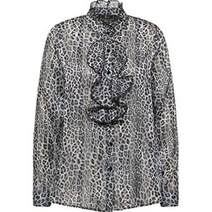 Naemi Dames semitransparante blouse 19529470, grijs, L, grijs, L
