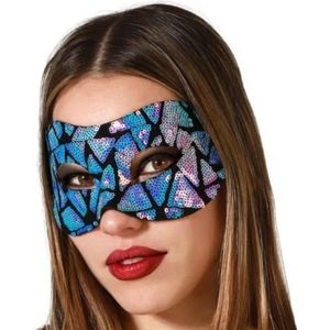 BigBuy Carnival blauw oogmasker
