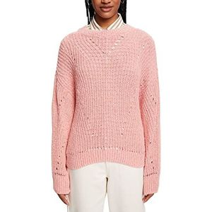 edc by ESPRIT Trui met vlechtpatroon, roze, XL