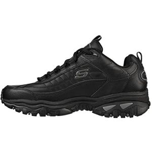Skechers Energie Afterburn heren Veterschoen, Zwart Grijs 01, 46 EU