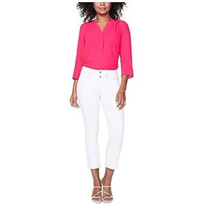 NYDJ Women's Marilyn Ankle Jeans with Slit, Optic White, 0