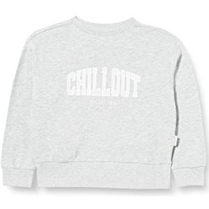 TOM TAILOR Meisjes Sweatshirt met print 1030803, 15398 - Light Stone Grey Melange, 128