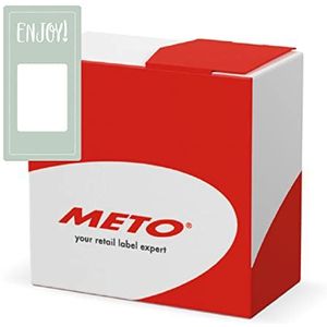 Meto Promotion etiketten in dispenser (50x100mm, pastelgroen, permanent klevend, 500 Enjoy stickers per labelrol)