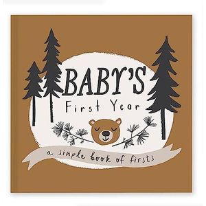 Babydagboek en fotoalbum - Babyboeken Eerstejaars Memory Book - Baby Memory Book of Firsts - Little Camper Memory Book