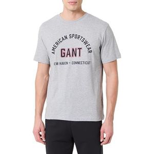 GANT - Shirt - Marine / Grijs Gemêleerd / Rood - T-shirt