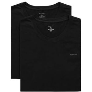 GANT Heren C-Neck T-shirt 2-Pack ondergoed, zwart, eenheidsmaat, zwart, Eén maat