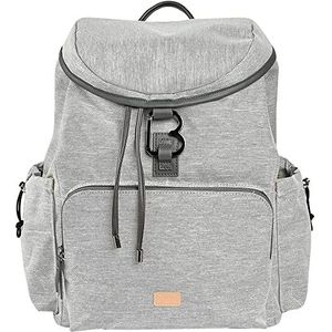 BÉABA, Luiertas, luierrugzak, grote inhoud 22 l, 13 opbergvakken, uitgebreide accessoires, waterdicht, tas Vancouver, lichtgrijs