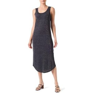 PIECES Dames Pcbillo Tank Midi Dress Lurex Noos Bc midijurk, Sky Captain/Detail: Gold Lurex, S