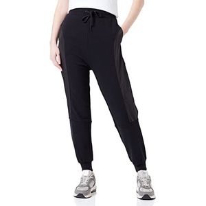 Love Moschino Elastische hems met bijpassende inzetstukken en skate-print, casual broek voor dames, Zwart, 50 NL