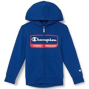 Champion Legacy Graphic Shop B-Ultralight Powerblend Fleece Full Zip Sweatshirt met capuchon voor kinderen en jongens, Blauw, 7-8 jaar