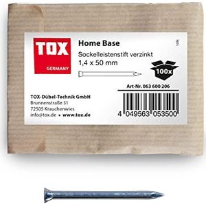 TOX 63600206 Home Base Plinten pinnen, Zilver, 1,4 x 50 mm
