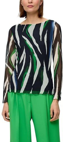 s.Oliver BLACK LABEL Shirt  navy / saffier / lichtgrijs / groen