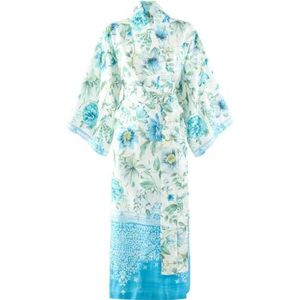 Bassetti Casablanca kimono gemaakt van 100% katoensatijn in de kleur Celeste C1, maat: S-M - 9332198