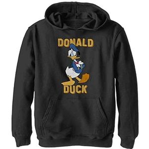 Disney Classic Mickey Donald Duck Hoodie voor jongens, zwart, XL