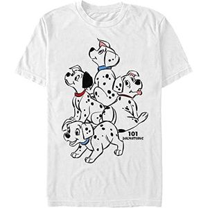 Disney Classics 101 Dalmatians - Big Pups Unisex Crew neck T-Shirt White XL