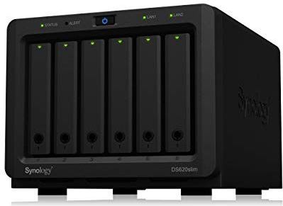 Synology - DS620SLIM - NAS Network Storage - Zwart - Celeron J3355 - 2 GB RAM