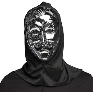 Boland - Spiegelmasker met kap, griezelmasker voor carnaval, accessoire voor carnavalskostuums, Halloweenmasker