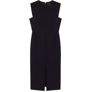 Ted Baker London MANABDL Tailored Midi Jurk met Split Voorkant Navy, marineblauw, 42