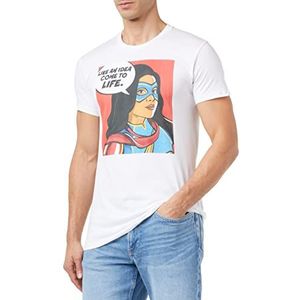 Marvel UXMISSMTS002 T-shirt, wit, M, Wit, M
