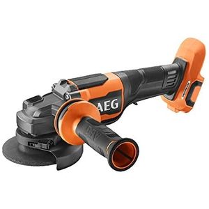 AEG, BEWS18-115BLPX2-0, schuurmachine, 18 V, volledig beveiligd, 9000 omw/min, trillingsvrije handgreep, schakelaar ""dode man"", softstart, schijfrem (zonder racket en oplader)