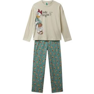 United Colors of Benetton Pyjamaset voor meisjes en jongens, Beige, XXL