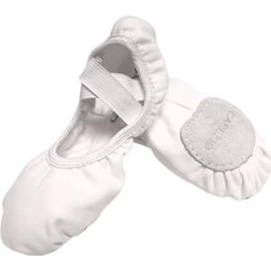 Capezio Stella Canvas Ballet Shoe, wit, 6,5 W