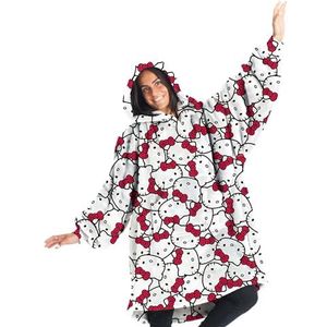 Kanguru - Hello Kitty - Hoodie Deken - Draagbaar Fleece - 95x95 cm
