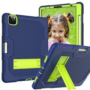 iWINTOP voor iPad Air 5e/4e generatie hoesje, iPad Pro 11 hoesje volledige bescherming met schermbeschermer/roterende handriem/potloodhouder [3-laags beschermende] Air 2022/2020 10.9 hoesje