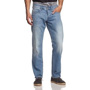 edc by ESPRIT Heren Straight Leg Jeans in 5-pocket stijl 054CC2B010, blauw (C Light Stone Used 998), 29W x 34L