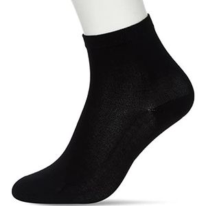 Nur Die Korte bamboe sokken bijzonder zacht en ademend, korte sokken voor dames, zwart, 35-38 EU