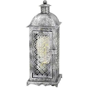 EGLO Tafellamp Harling, kooi nachtlampje, decoratieve nachtlamp van metaal in roest kleur, oosterse tafel lamp voor woonkamer, slaapkamer en gang, E27 fitting