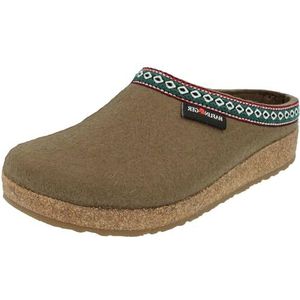 Haflinger pantoffels dames Grizzly Franzl 711001, grootte:41, kleur:Groen