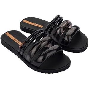 Ipanema Dames buffer TIRAS FEM schuifsandalen, zwart/oranje, 38 EU, zwart/oranje., 38 EU